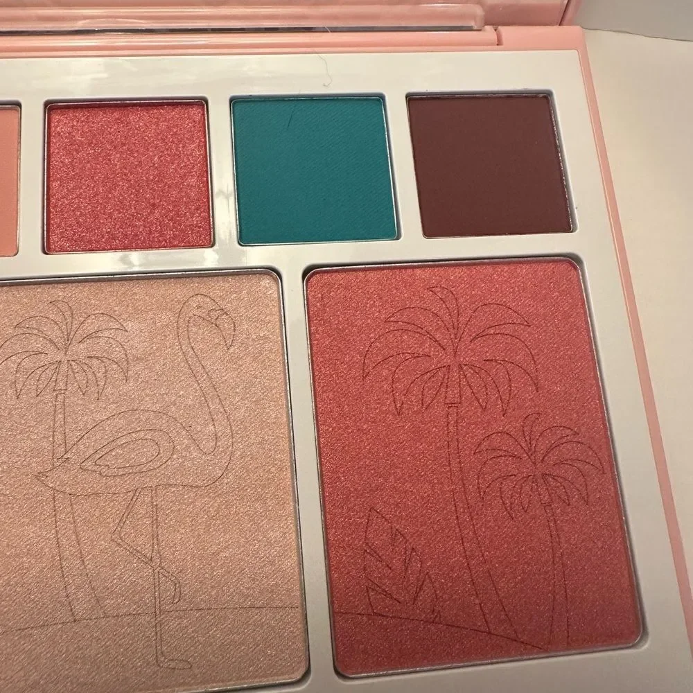JOAH Tropical Vibes Eyeshadow Palette - Coral, Aqua, Rose